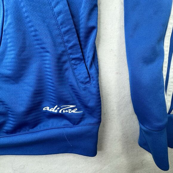 Adidas Adipure Men’s Large Blue & White Full Zip Track Jacket Zipup - Picture 13 of 13